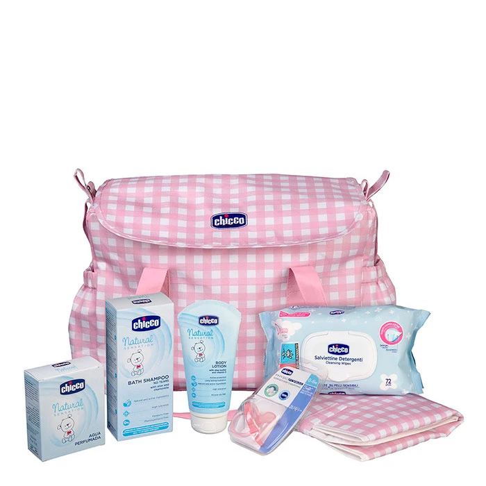 CHICCO Bolsa Maternidad Vichy Natural Sensation Rosa 4 CHICCO Bolsa Maternidad Vichy Natural Sensation Rosa - Imagen 2