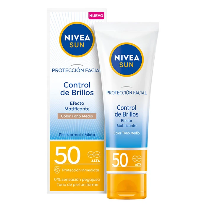 NIVEA Protección Facial Control De Brillos Color SPF50 4 NIVEA Protección Facial Control De Brillos Color SPF50 - Imagen 2