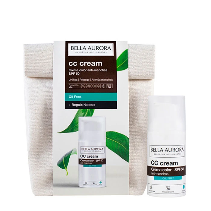 Bella Aurora CC Cream Antimanchas SPF50+ Oil Free Estuche 4 Bella Aurora CC Cream Antimanchas SPF50+ Oil Free Estuche - Imagen 2